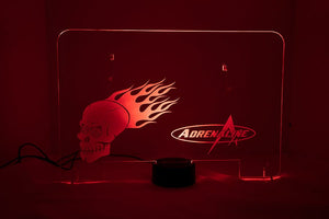 Lighted Adrenaline Display Stand - Clear with Single Multi-Color LED Array - Adrenaline